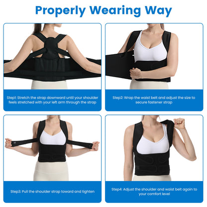 Nestlyin Adjustable Posture Corrector – Ultimate Back & Shoulder Support for Improved Comfort and Alignment