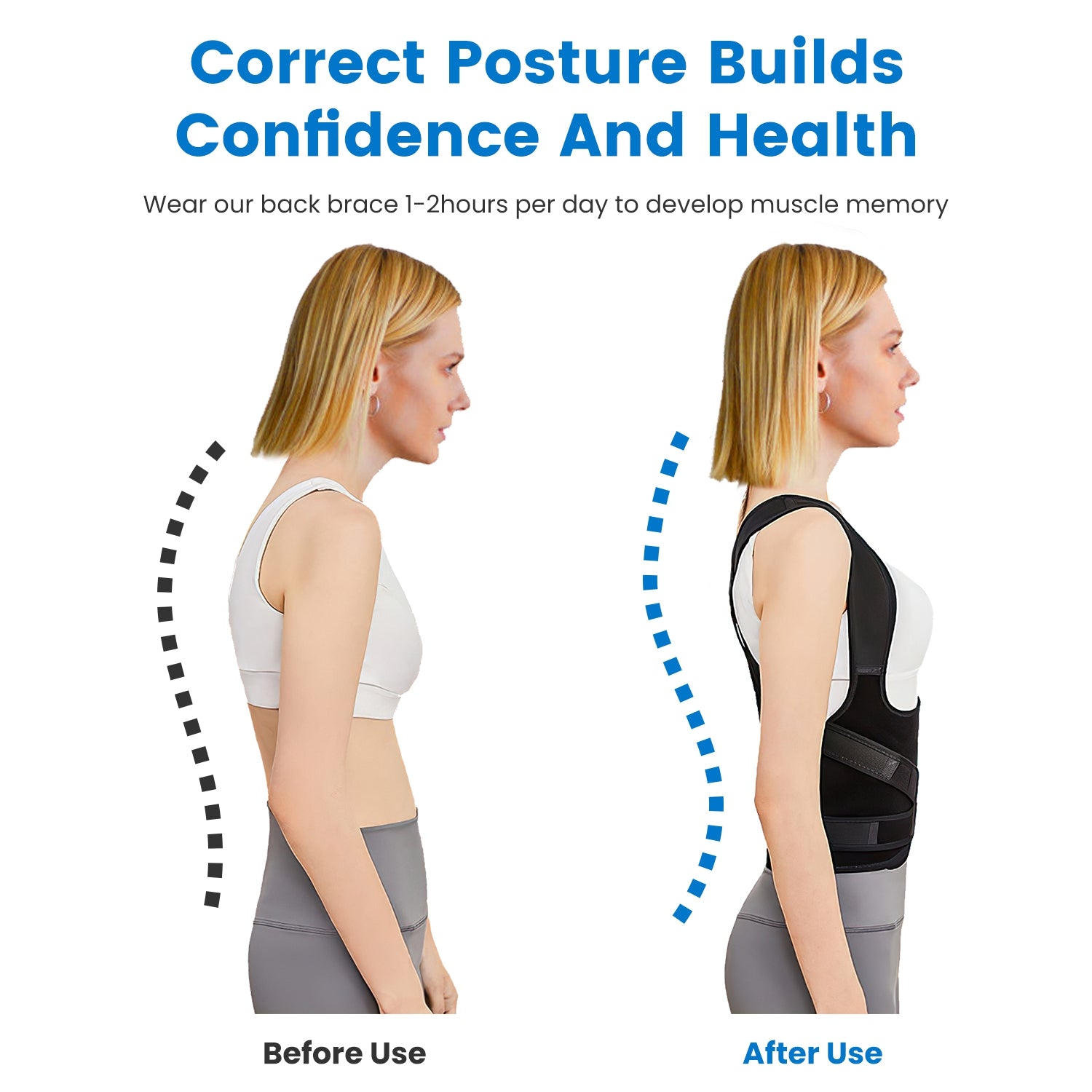 Nestlyin Adjustable Posture Corrector – Ultimate Back & Shoulder Support for Improved Comfort and Alignment